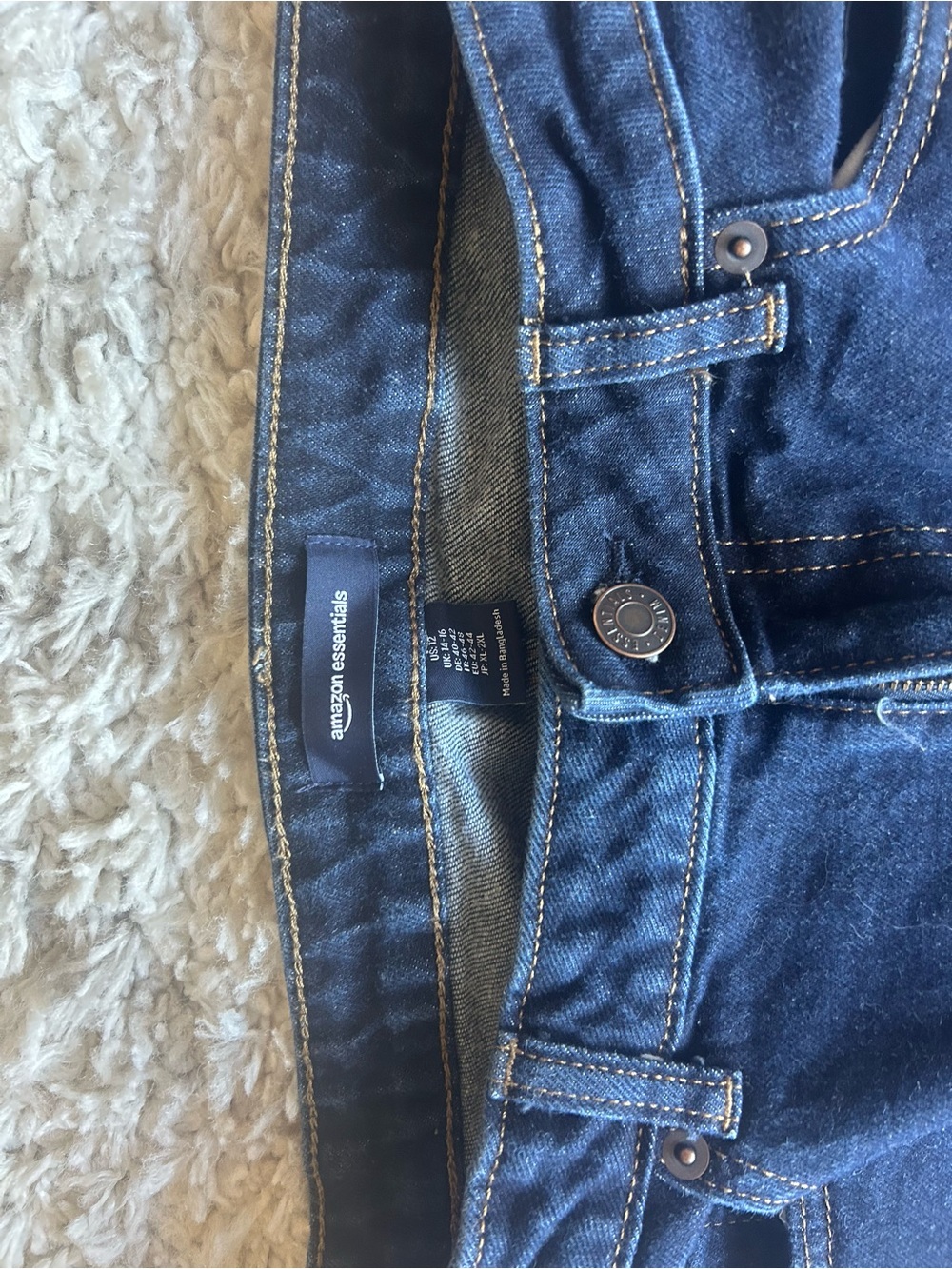Amazon Essentials Indigo Blue High-Rise Denim Jeans